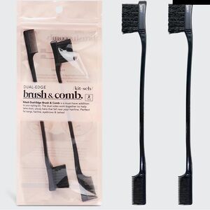 3/$20 NEW KITSCH Dual Edge Brush & Comb 2pc